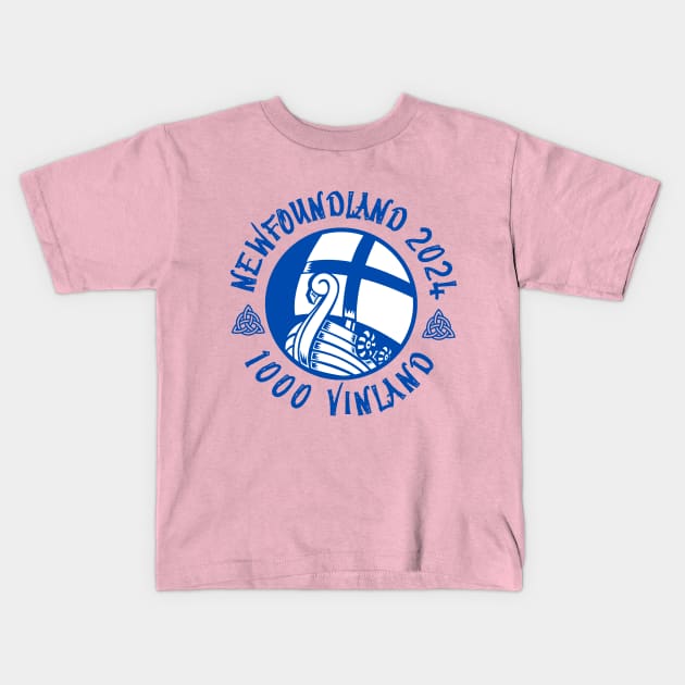 Vinland Markland Greenland Iceland Nordic Newfoundland T-Shirt Kids T-Shirt by SailorsDelight